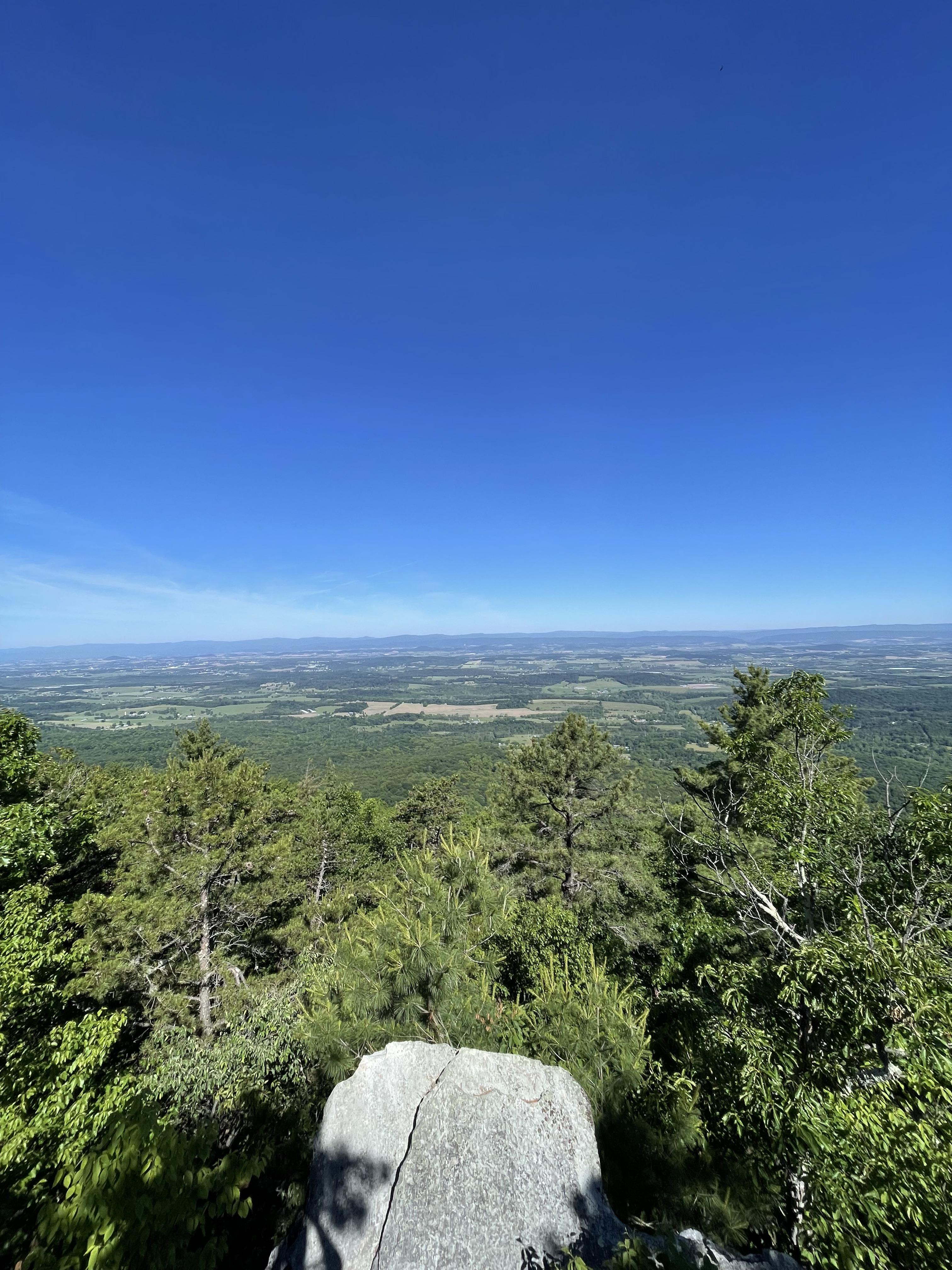 Expansive wood deck overlooking the Shenandoah Valley from the mountaintop